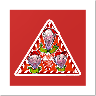 Christmas Elf Trio Posters and Art